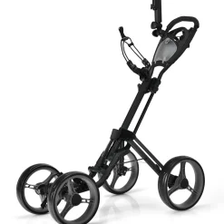 Tangkula Golf Push Pull Cart, Lightweight Aluminum Collapsible Golf Push Cart with 4 Wheels