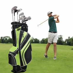 Tangkula Golf Stand Bag for Men & Women, Golf Carry Bag with 6 Way Divider Carry Organizer Pockets Storage