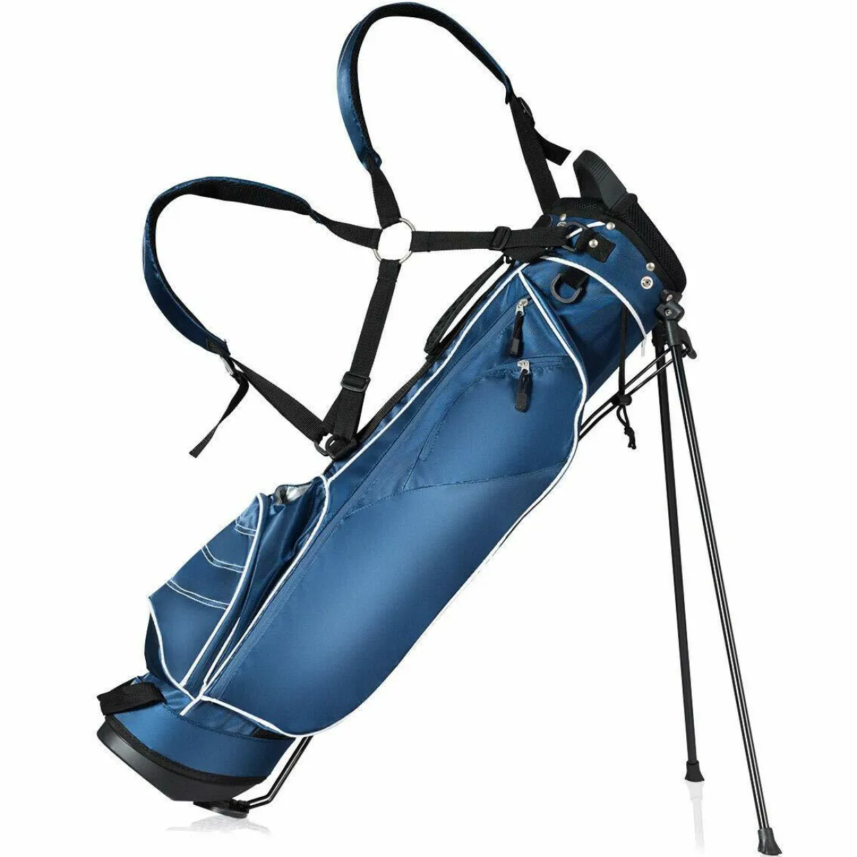 Tangkula Golf Stand Bag, Lightweight Organized Golf Bag, Easy Carry Shoulder Bag with 3 Way Dividers and 4 Pockets for Extra Storage
