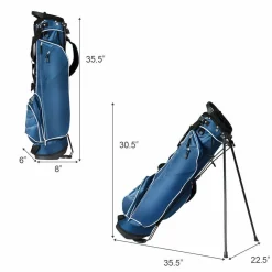 Tangkula Golf Stand Bag, Lightweight Organized Golf Bag, Easy Carry Shoulder Bag with 3 Way Dividers and 4 Pockets for Extra Storage