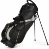 Tangkula Golf Stand Bag with 8 Way Divider, Portable Golf Bag, Women's Men's Golf Bag, Black