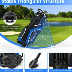 Tangkula Golf Stand Bag with 14 Way Top Dividers