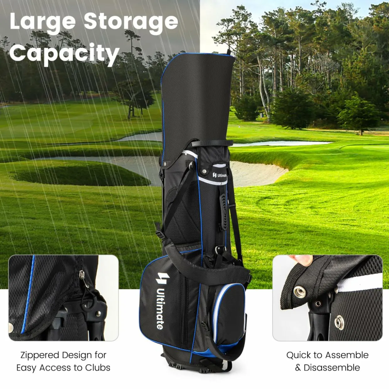 Tangkula Golf Stand Bag with 14 Way Top Dividers
