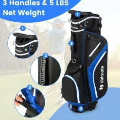 Tangkula Golf Stand Bag with 14 Way Top Dividers