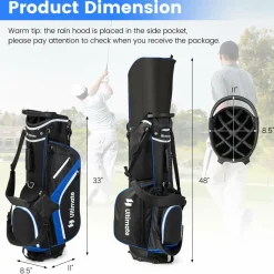 Tangkula Golf Stand Bag with 14 Way Top Dividers