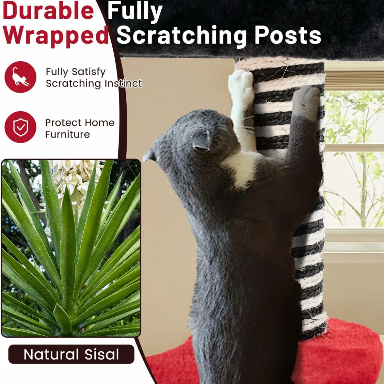 Tangkula Gothic Cat Tree, 52 Inch Black Cat Tower with Coffin Cat Bed, Cat Condo, Spooky Goth Cat Tree for Indoor Cats