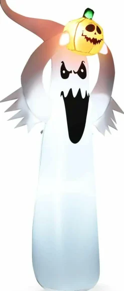 Tangkula Halloween Decorations, Halloween Inflatable Ghost With Led Lights