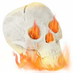 Tangkula Halloween Fire Pit Skull Ceramic