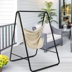 Tangkula Hammock with Stand Included, Freestanding Hammock Chair