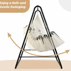 Tangkula Hammock with Stand Included, Freestanding Hammock Chair