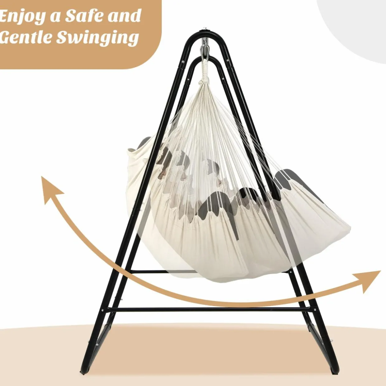 Tangkula Hammock with Stand Included, Freestanding Hammock Chair