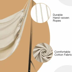 Tangkula Hammock with Stand Included, Freestanding Hammock Chair