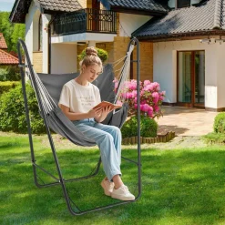 Tangkula Heavy-Duty Hammock Chair with Stand