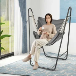 Tangkula Heavy-Duty Hammock Chair with Stand
