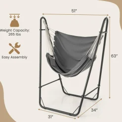 Tangkula Heavy-Duty Hammock Chair with Stand