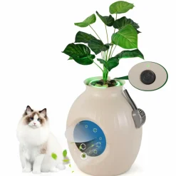 Tangkula Hidden Litter Box Plant, Cat Litter Box Enclosure Furniture with Odor Removal System
