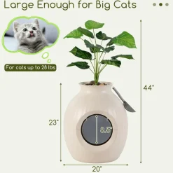 Tangkula Hidden Litter Box Plant, Cat Litter Box Enclosure Furniture with Odor Removal System