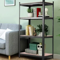 TANGKULA Home Garage Multi-Use Storage Rack with Adjustable Shelves, 4-Tier Garage Shelf