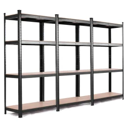 TANGKULA Home Garage Multi-Use Storage Rack with Adjustable Shelves, 4-Tier Garage Shelf