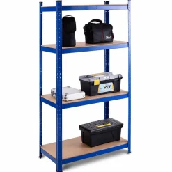 TANGKULA Home Garage Multi-Use Storage Rack with Adjustable Shelves, 4-Tier Garage Shelf