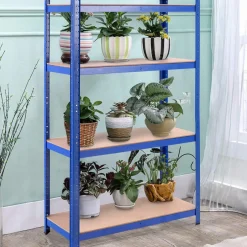TANGKULA Home Garage Multi-Use Storage Rack with Adjustable Shelves, 4-Tier Garage Shelf