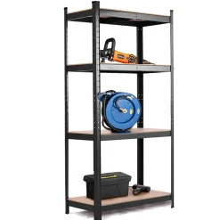 TANGKULA Home Garage Multi-Use Storage Rack with Adjustable Shelves, 4-Tier Garage Shelf