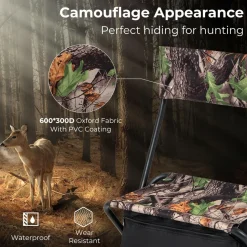 Tangkula Hunting Chair, Foldable Hunting Blind Chair with Storage Pocket