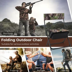 Tangkula Hunting Chair, Foldable Hunting Blind Chair with Storage Pocket