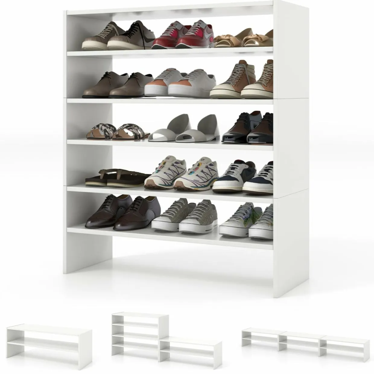 Tangkula 3-in-1 Vertical Shoe Rack