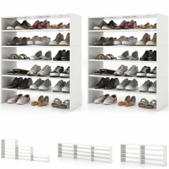 Tangkula 3-in-1 Vertical Shoe Rack