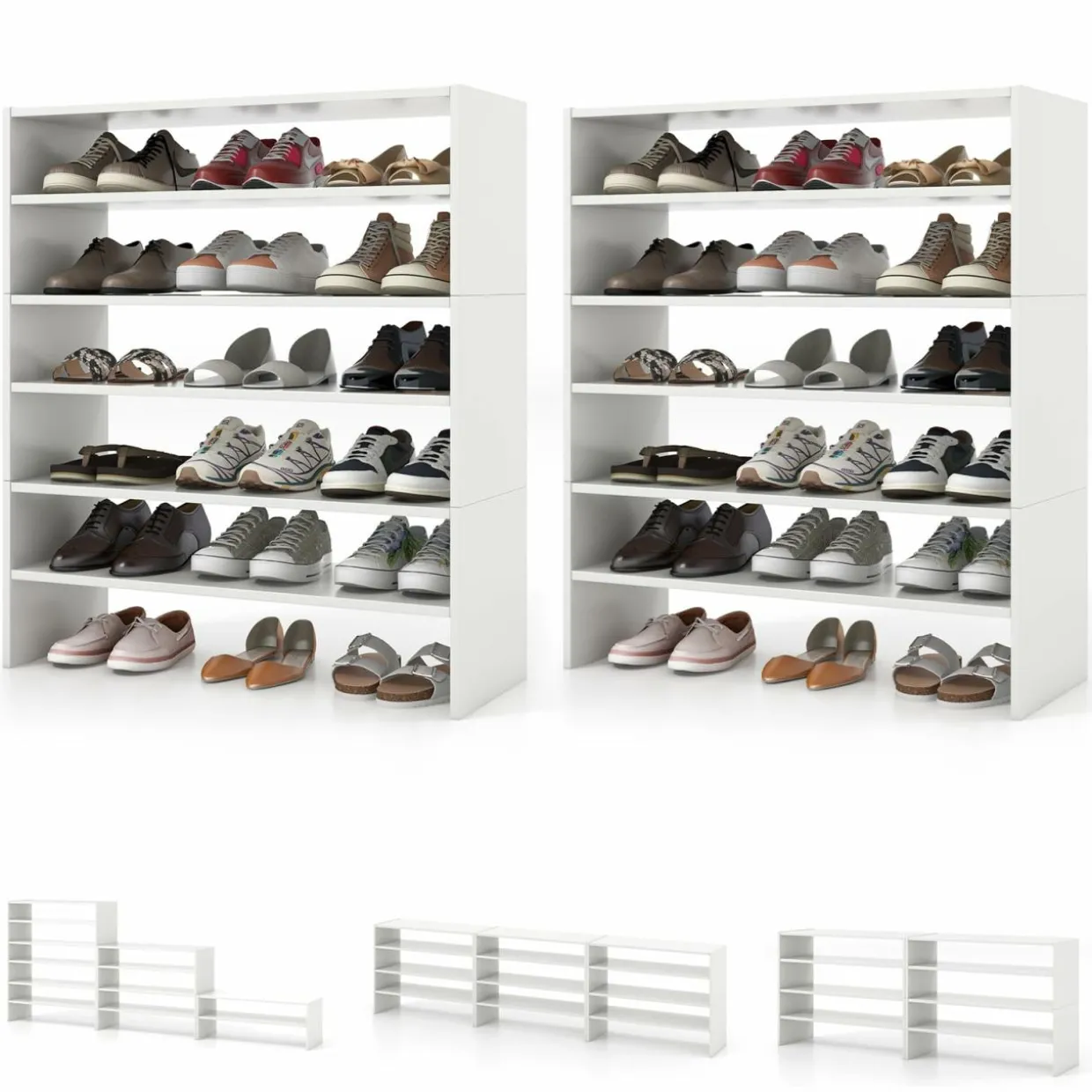 Tangkula 3-in-1 Vertical Shoe Rack