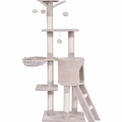 Tangkula 56-inch Cat Tree, Multi-Level Cat Tower Condo with Cat Scratching Post and Ladder