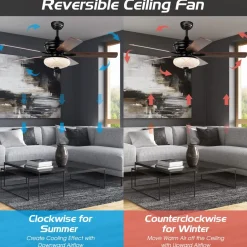 Tangkula 52-Inch Ceiling Fan with Remote Control