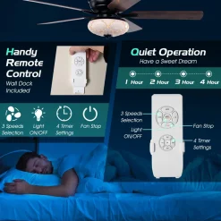Tangkula 52-Inch Ceiling Fan with Remote Control