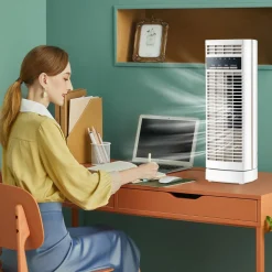 Tangkula 14-Inch Desk Fan, Oscillating Small Tower Fan