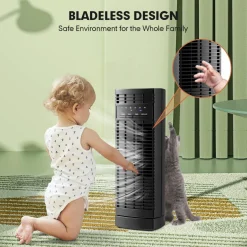 Tangkula 14-Inch Desk Fan, Oscillating Small Tower Fan