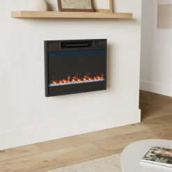 Tangkula 23-Inch Infrared Quartz Electric Fireplace Insert with Remote Control, 1500W