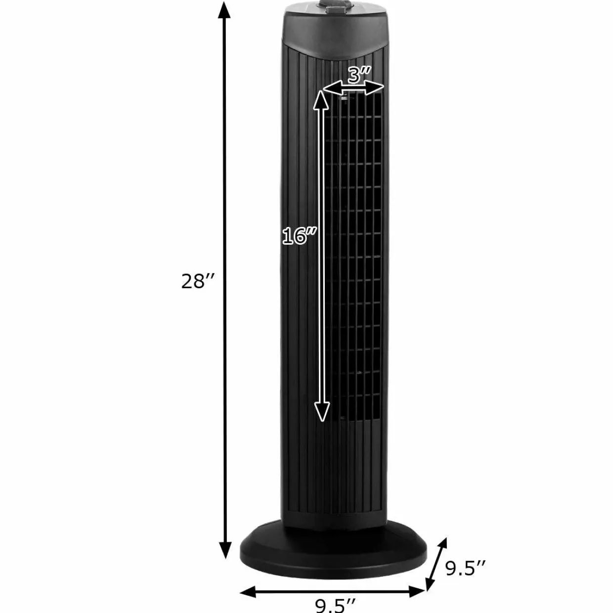 Tangkula 28-Inch Oscillating Tower Fan, Quiet Cooling Whole Room Bladeless