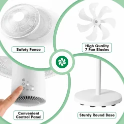Tangkula 16-Inch Pedestal Fan with Remote Control