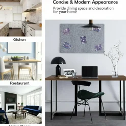 Tangkula Industrial Kitchen Dining Table, Modern Multifunctional Desk with Solid Iron Frame
