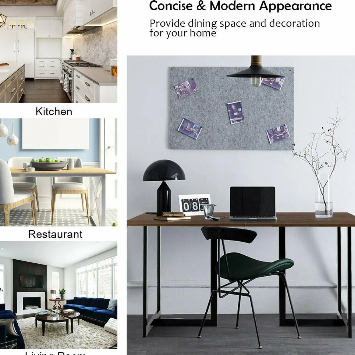 Tangkula Industrial Kitchen Dining Table, Modern Multifunctional Desk with Solid Iron Frame
