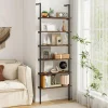Tangkula Industrial 6-Tier Bookshelf