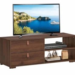 Tangkula Industrial TV Stand for TVs up to 55''Flat Screen, Media Console Table with 2 Drawers