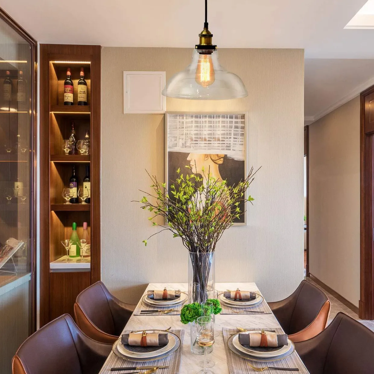 Tangkula Industrial Vintage Style 1-Light Pendant Light