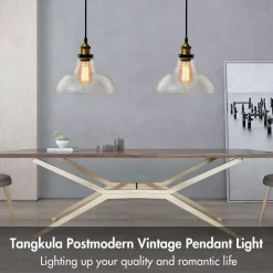 Tangkula Industrial Vintage Style 1-Light Pendant Light