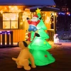 Tangkula Inflatable Christmas Tree, Inflatable Santa Claus Climbing Tree