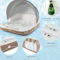 Tangkula Inflatable Pool Float