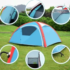 Tangkula Inflatable Tent, Camping Tent for Family, Instant Set Up in Minutes