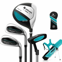 Tangkula Kids Golf Club Set Right Hand, Junior Complete Golf Club Set with 300CC #1 Driver & #7/#S Irons & Putter