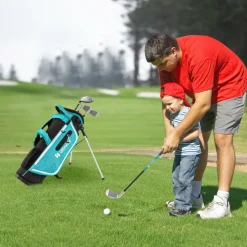 Tangkula Kids Golf Club Set Right Hand, Junior Complete Golf Club Set with 205CC #3 Fairway Wood & #7/#S Irons & Putter